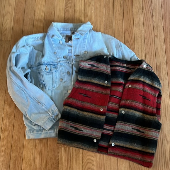 International Denim Blanket Lined Jean Jacket Size Medium - Picture 8 of 12